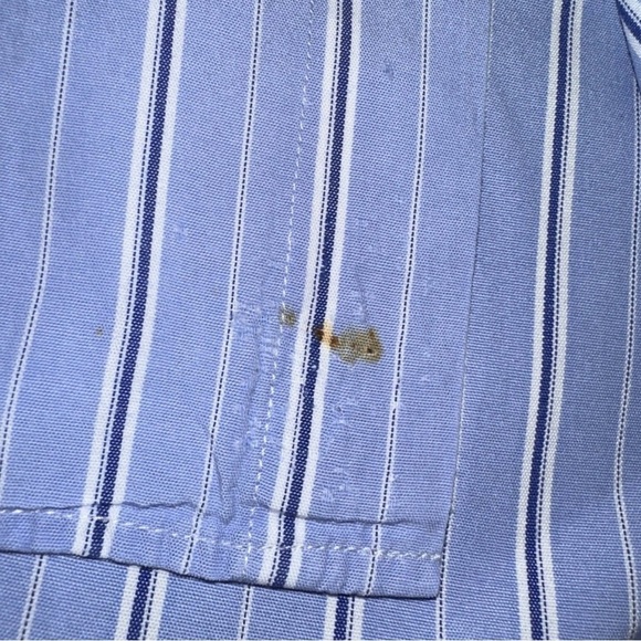 Ralph Lauren Mens XL Bengal Long Sleeve Blue White Striped Classic Button Down - Picture 14 of 14